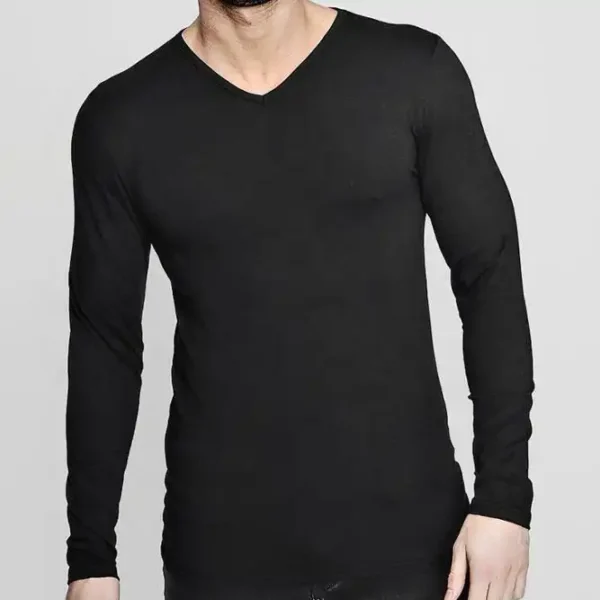 Long Sleeve V-neck Tshirt - Image 2