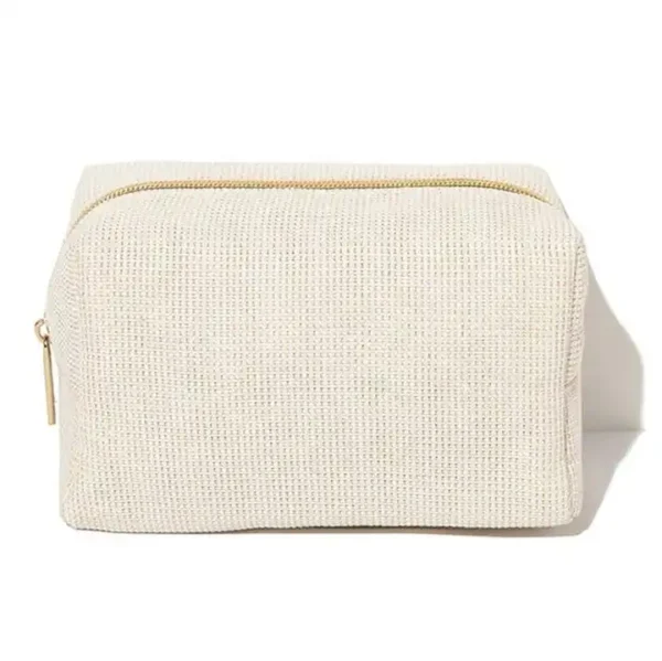 Jute and Cotton Zipper Pouch