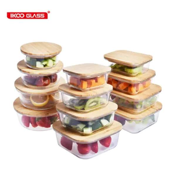 Glass Lunch Box with Bamboo Lid - Image 2