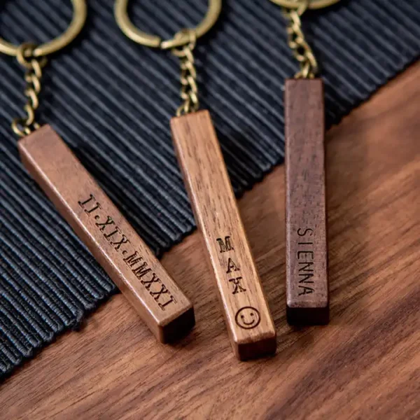 Bamboo Rectangle Keychain