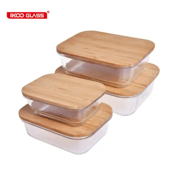 Glass Lunch Box with Bamboo Lid - Image 3