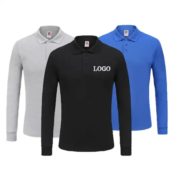 Long Sleeve Polo Shirt - Image 4