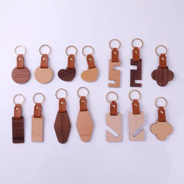 Bamboo Rectangle Keychain - Image 5