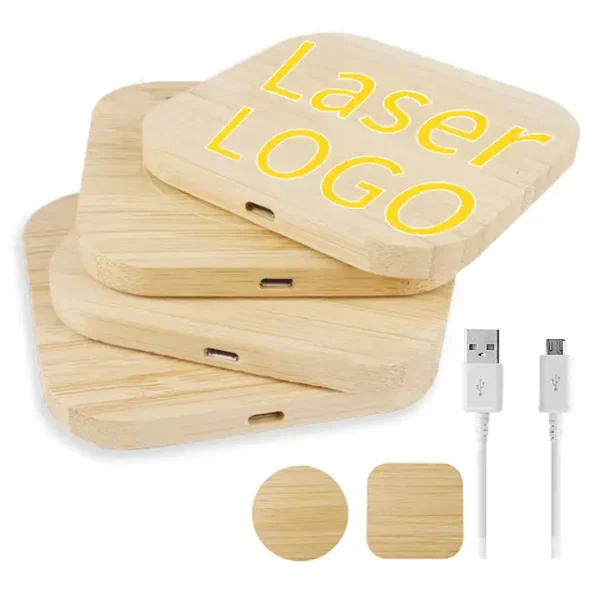 Bamboo 5W Wireless Charging Pads - Image 5