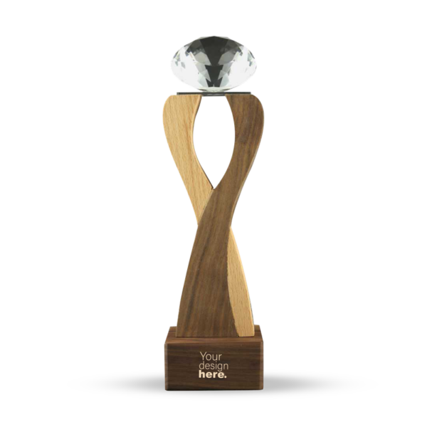 Eco-Friendly Wooden Crystal Trophy