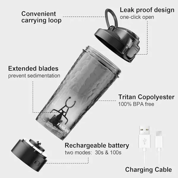 Electric Protein Shaker Bottle - Image 4