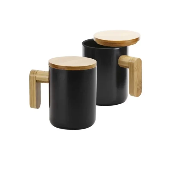 Eco-Friendly Ceramic Mug with Bamboo - Image 3