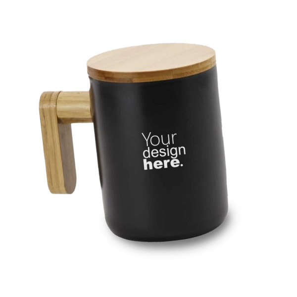 Eco-Friendly Ceramic Mug with Bamboo